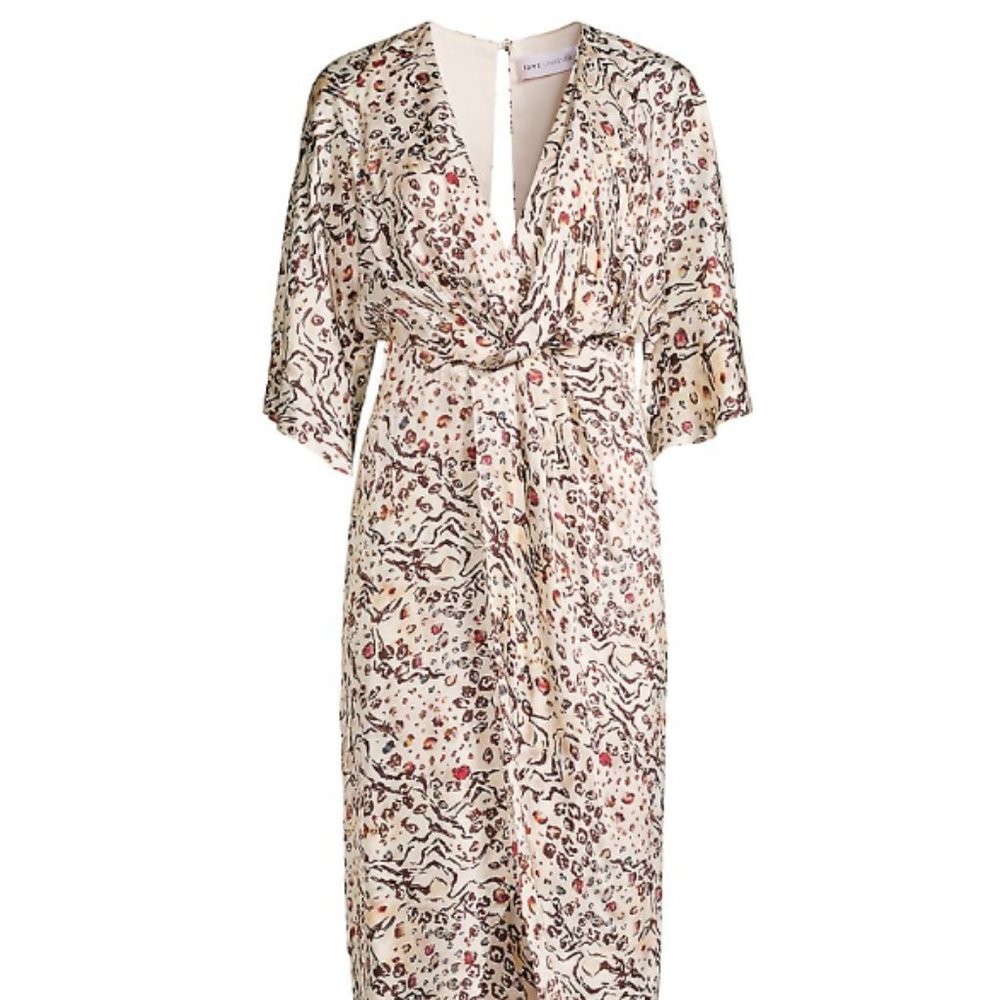Fame and Partners' midi-dress - Leopard Print /Animal Print- Kimono style size 4